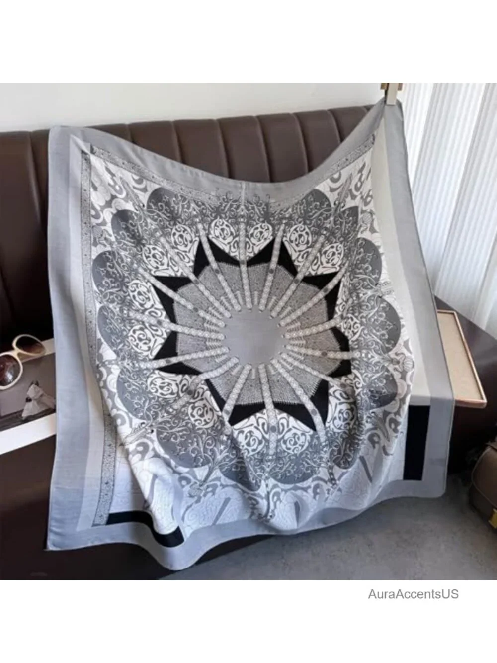 35 inch Large Square Head Scarf Fashion Polyester Bandana Hair Wrap for Sleeping